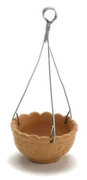 Dollhouse Miniature Hanging Pot, Terra Cotta, 6Pcs